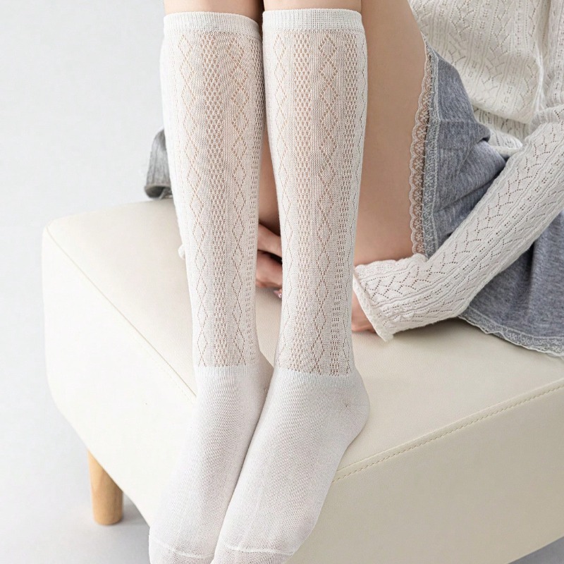 Knee High Sock Women - Damenstrümpfe, modisch, transparent, für Frühling und