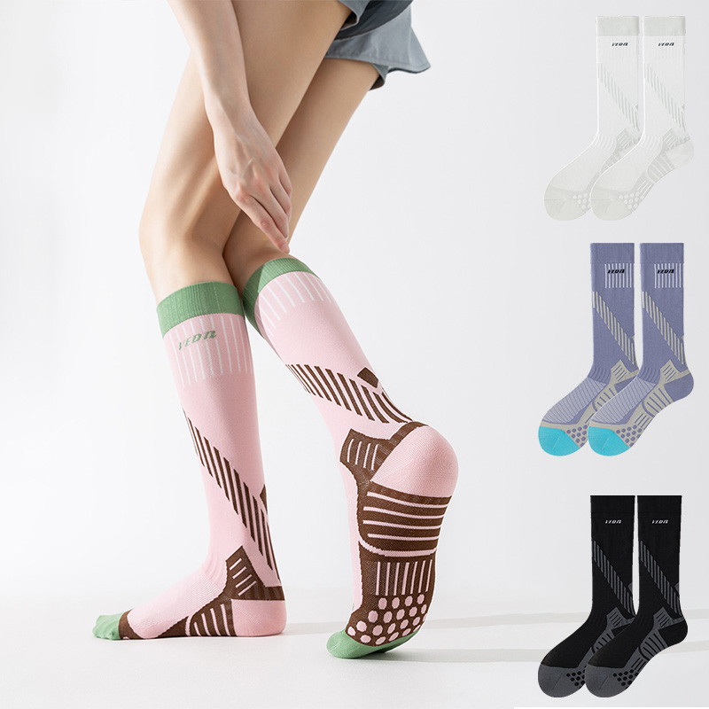 Compression Sock Medical - Veidoorn Damen-Kompressionssocken, kniehoch, rutschfeste Sohle, Unterstützung